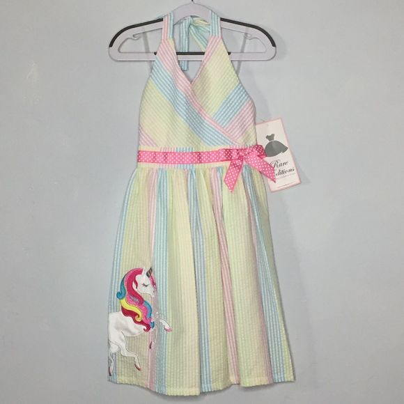 Rare Editions Other - Rare Editions Unicorn Seersucker Sundress Dress
